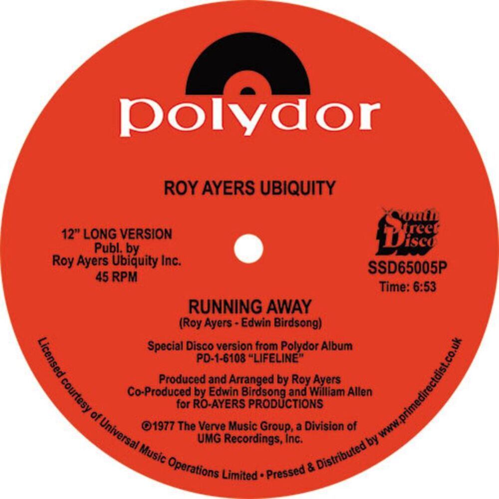 Roy Ayers Ubiquity - Running Away / Love Will Bring Us Back Together  12-INCH